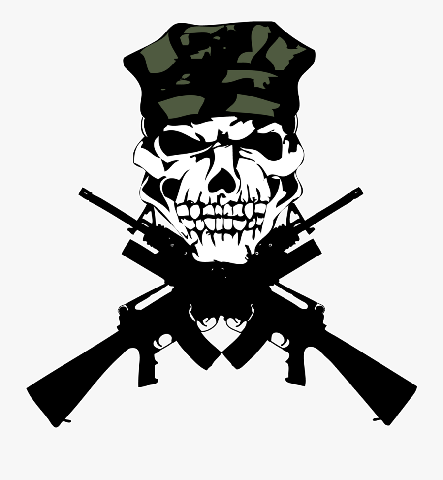 Transparent Skull Border Png - 2nd Amendment God Guns Guts Made America Free, Transparent Clipart