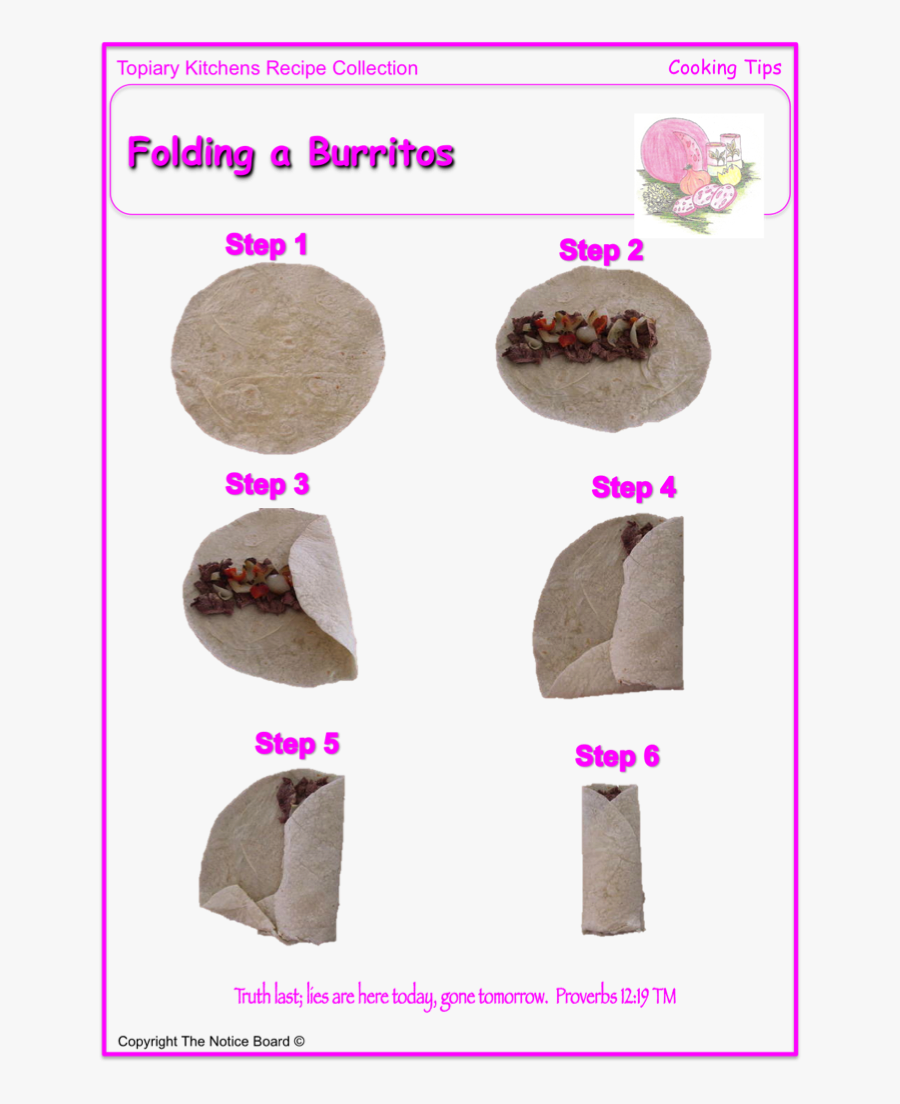 Clip Art Drop And Fluff Pictures - Fold A Burrito Like Taco Bell, Transparent Clipart