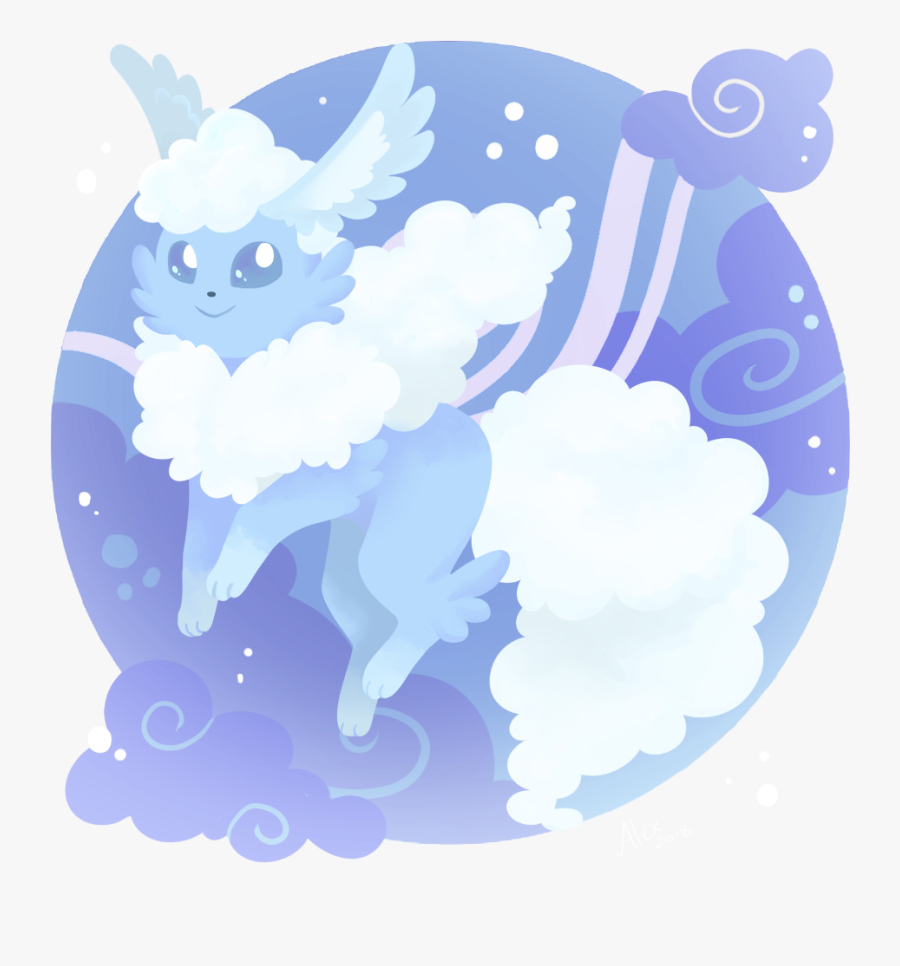 Fluffeon [flying Type Eeveelution Concept] - Flying Type Eevee Evolution, Transparent Clipart