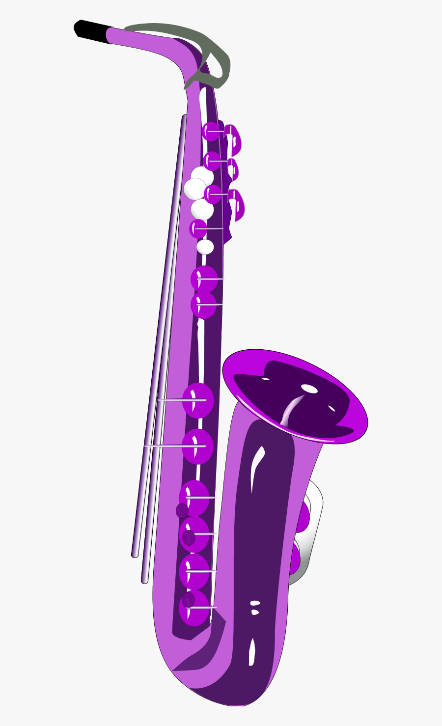 Transparent Tenor Saxophone Clipart - Clip Art Cartoon Tenor Sax, Transparent Clipart