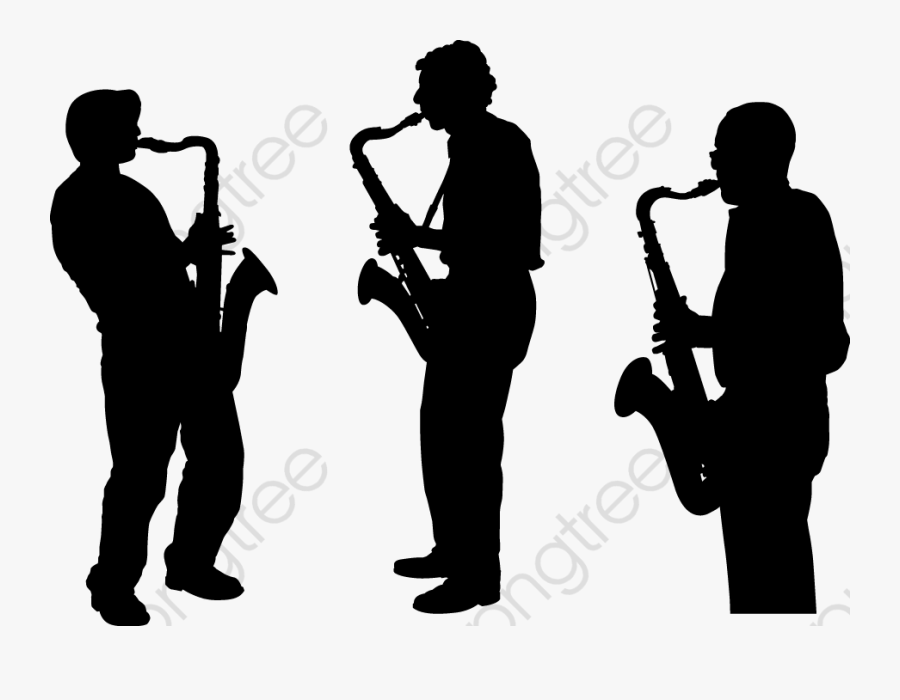 Jazz Musician Silhouette Png, Transparent Clipart