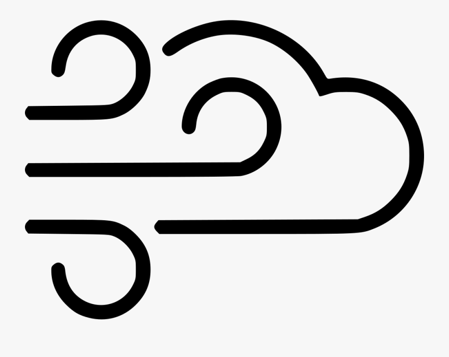 Forecast Cloud Wind - Animated Wind Icons Svg, Transparent Clipart
