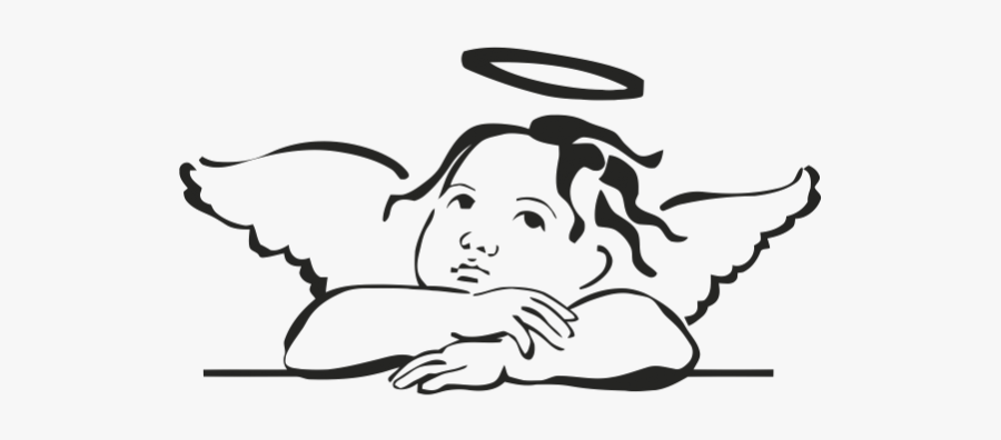 Naklejka Welurowa Religia Anio - Cherub Black And White Clipart, Transparent Clipart