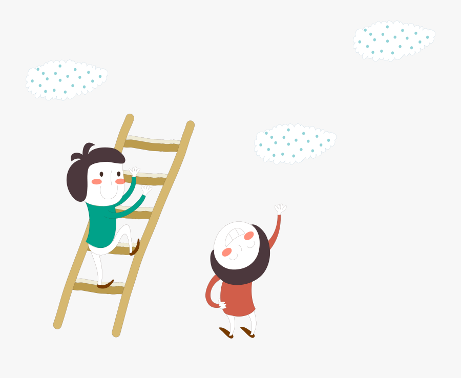 Ladder Clipart To Climb - 爬梯 卡通, Transparent Clipart