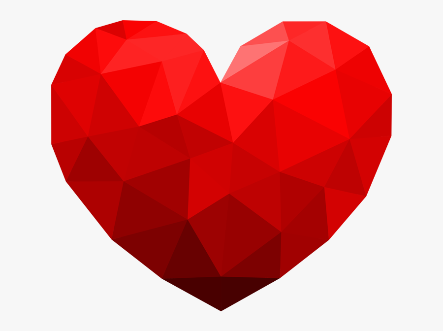 3d Geomatric Heart Png Transparent - Heart Png, Transparent Clipart