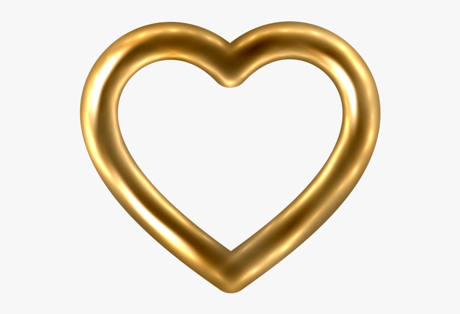 #3d #heart #hearts #love #gold #golden #details #decoration - Gold Heart Png, Transparent Clipart