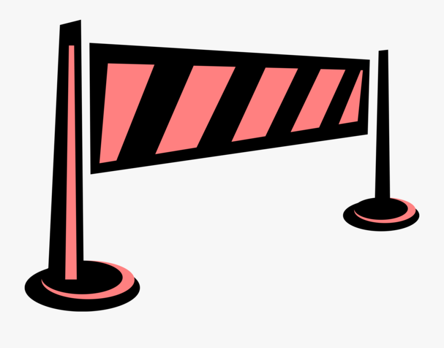 Vector Illustration Of Barrier Or Barricade Roadblock - Barriers To