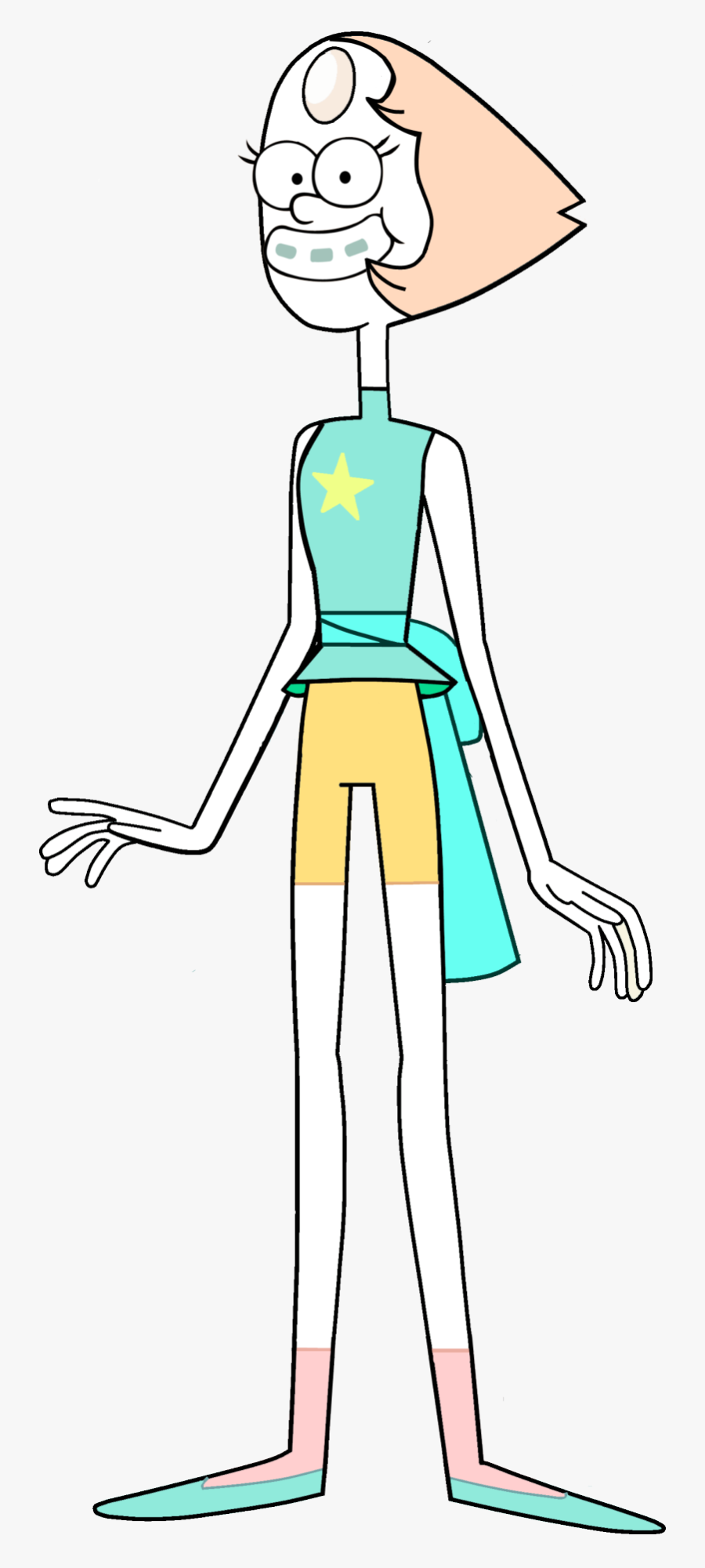 Transparent Bushy Eyebrows Png - Pearl Outfit 2 Steven Universe, Transparent Clipart