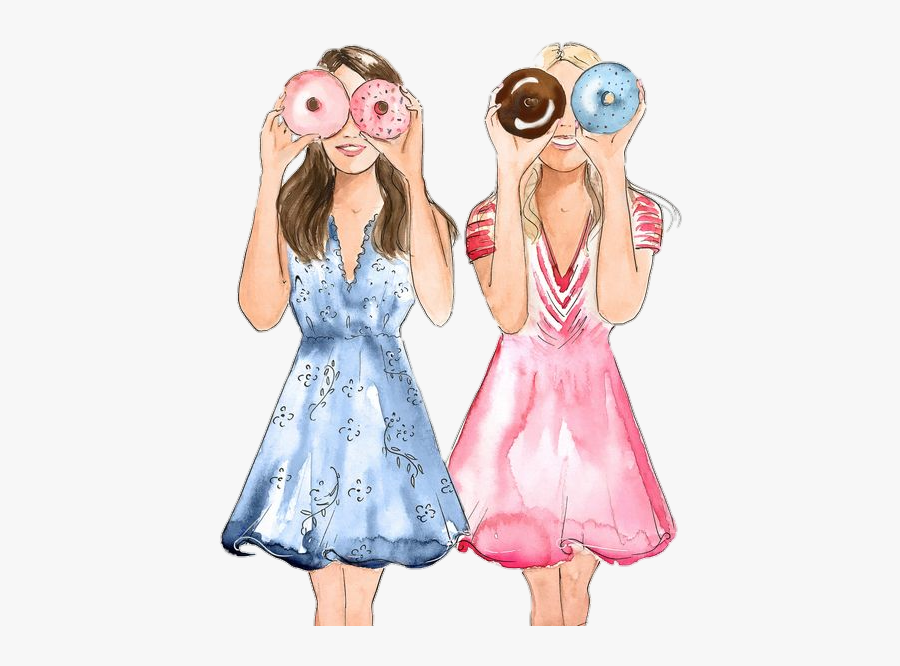 #freetoedit #ftesticker #bff #besties #silly #fun #sisters - Bff Drawings, Transparent Clipart