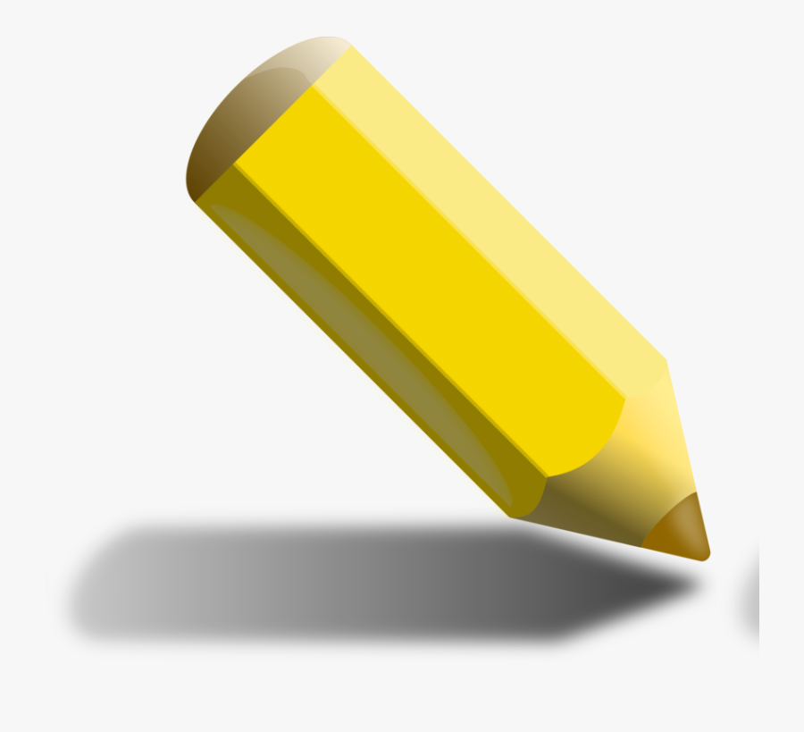 Angle,cylinder,yellow - Clipart Pencil Yellow, Transparent Clipart