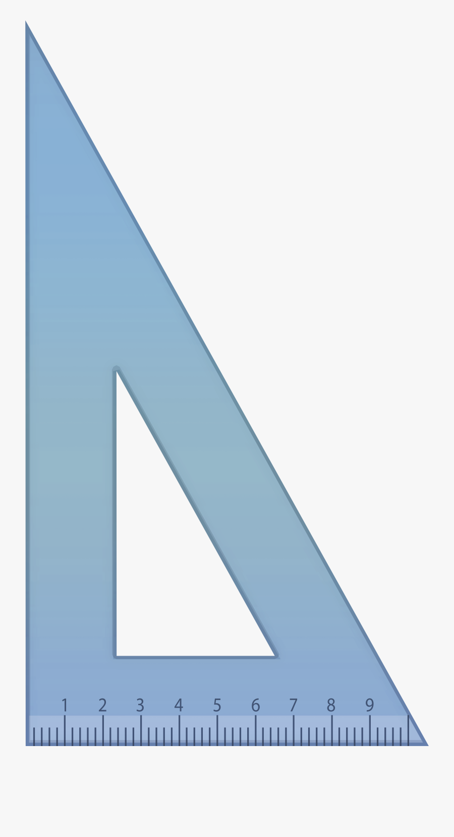 Ruler Clipart Blue - Triangle School, Transparent Clipart