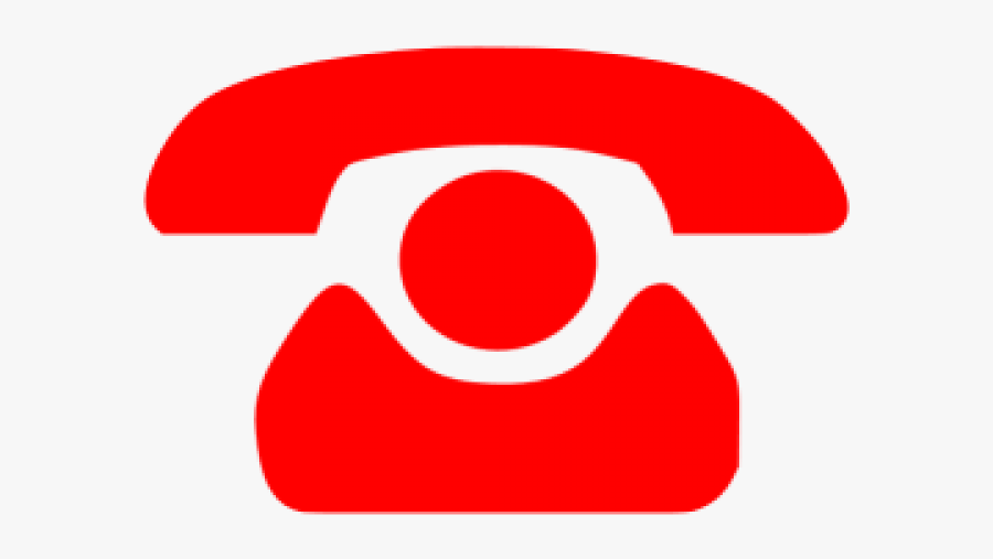 Phone Icons Red - Circle, Transparent Clipart