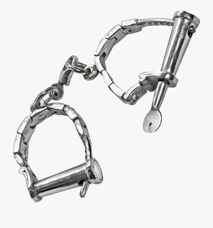 Silver Handcuffs Png Background Image - Body Jewelry, Transparent Clipart