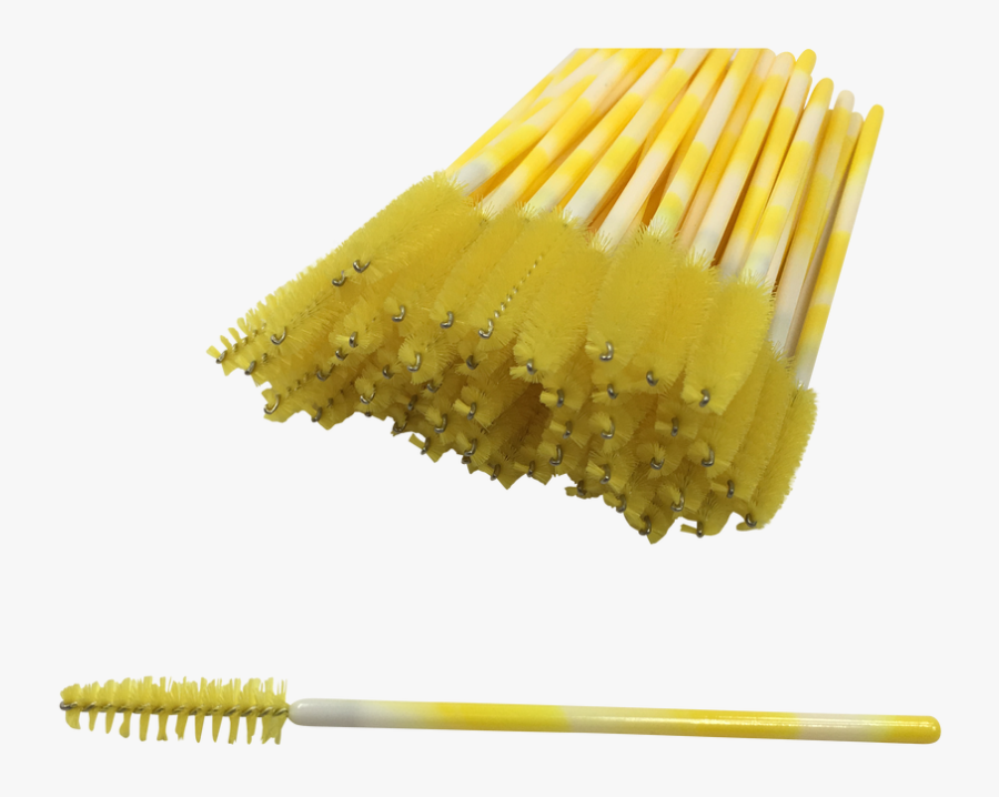 Yellow Swirl Mascara Brushes - Cosmetics, Transparent Clipart