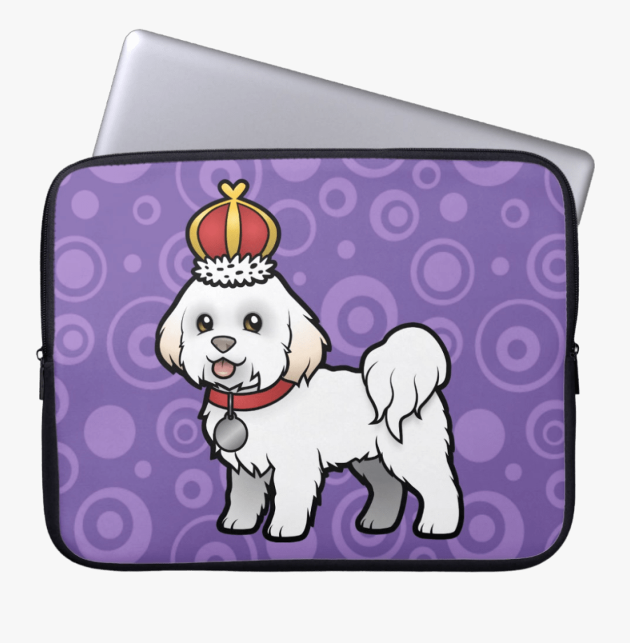 Bichon Frise Owner Laptop Bag - Fehér Kutya Rajz Png, Transparent Clipart