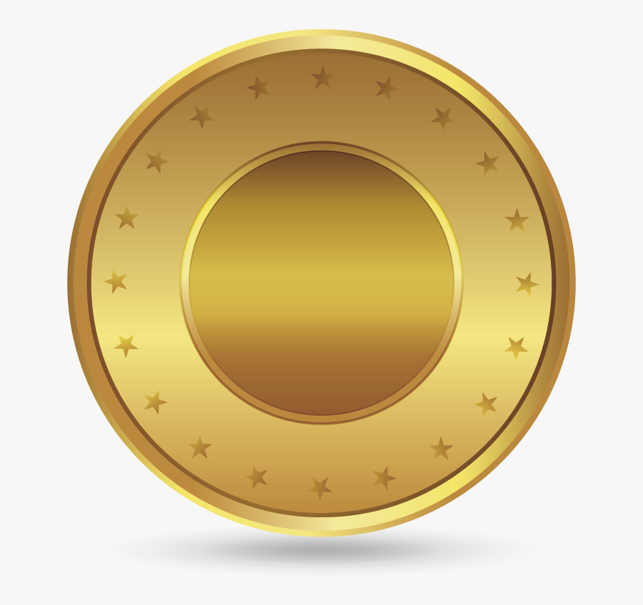 Golden Leaf Circle Badge - Round Golden Shield Png, Transparent Clipart