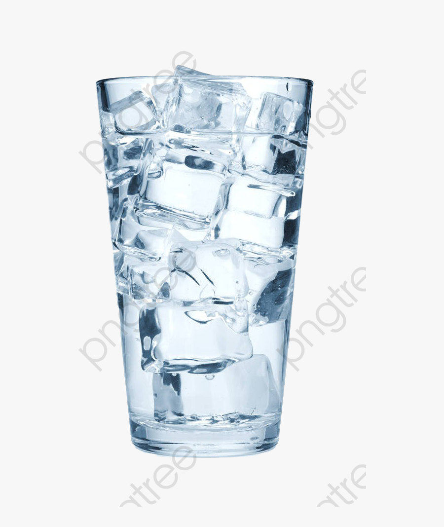 A Of Ice In - Vaso Con Agua Y Hielo, Transparent Clipart