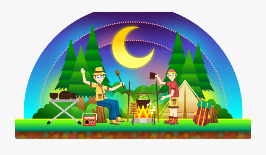 Transparent Sky Vector Png - Camping Clip Art, Transparent Clipart