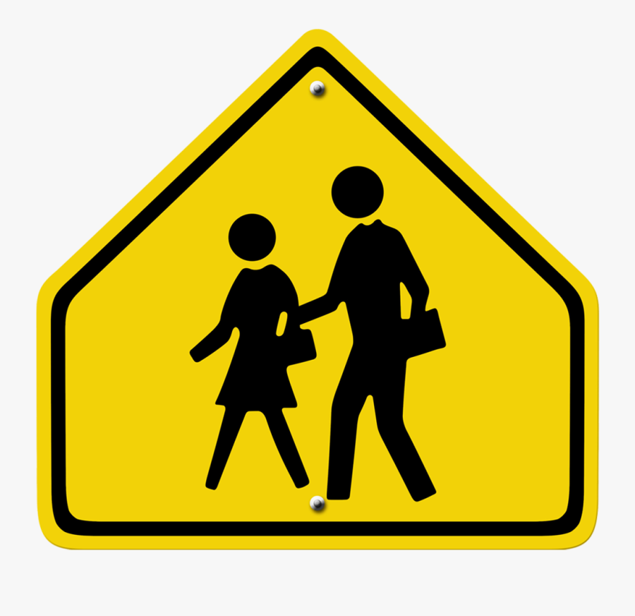 Slow Down School Zone, Transparent Clipart