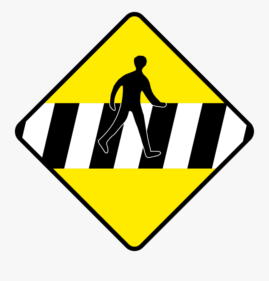 Traffic Signs Pedestrian Lane, Transparent Clipart