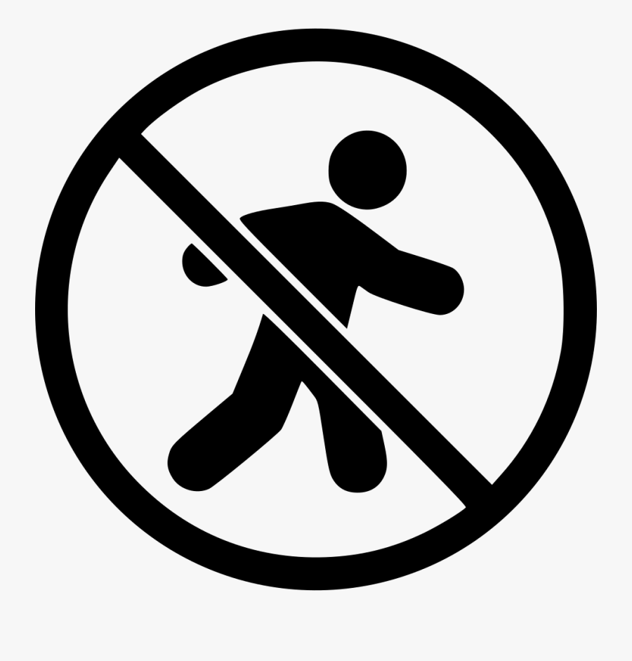 No Pedestrian Crossing - No Pedestrian Sign Png, Transparent Clipart