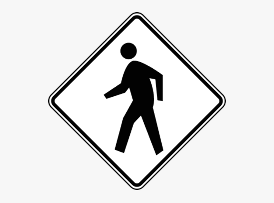 Pedestrian Crossing Sign White, Transparent Clipart