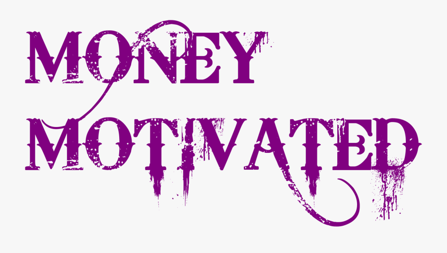 Money Motivated Tattoo In Bleeding Cowboys Font - Graphic Design, Transparent Clipart