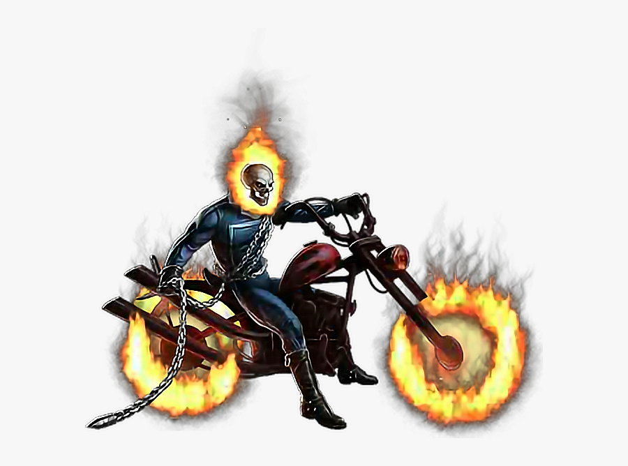#freetoedit #motorcycle #ghostrider #motorbike - Comic Ghost Rider Motorcycle, Transparent Clipart