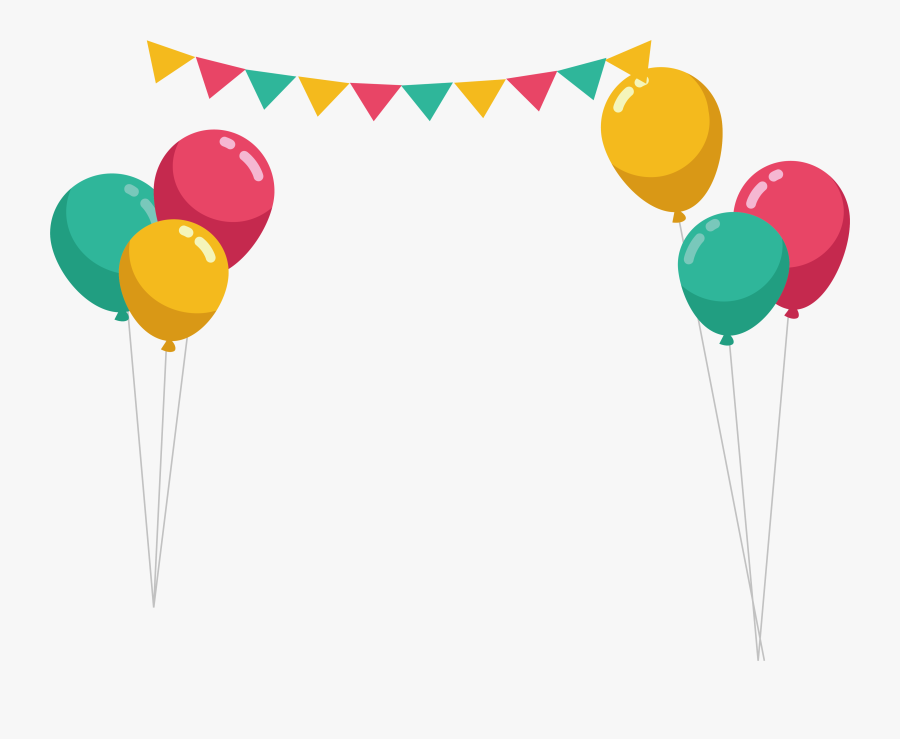 Party Frame Png - Birthday Balloons Frame Png, Transparent Clipart