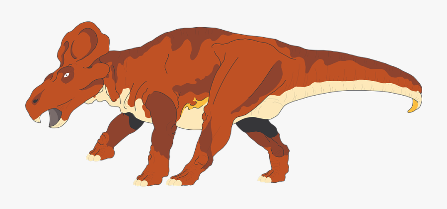 Red Angry Dinosaur - Protoceratops Clipart, Transparent Clipart