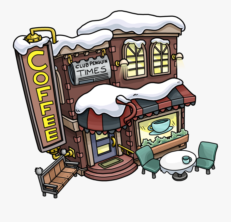 Clipart Restaurant Coffee Shop - Île De Club Penguin, Transparent Clipart