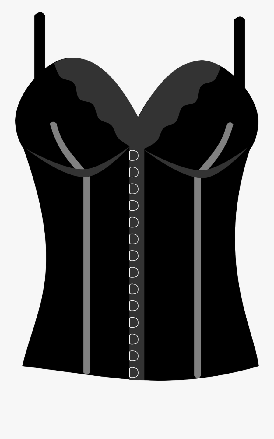 Transparent Corset Clipart - Lingerie Black Clipart, Transparent Clipart