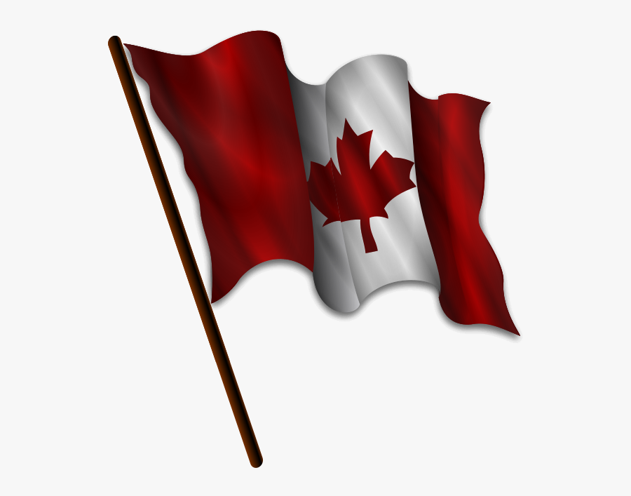 Canada Flag Waving Vector, Transparent Clipart