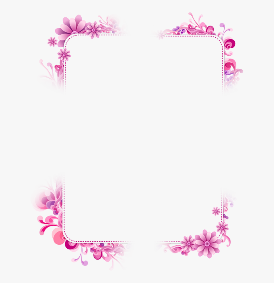 Pink,text,picture Frame,clip Art - Girly Borders And Frames, Transparent Clipart