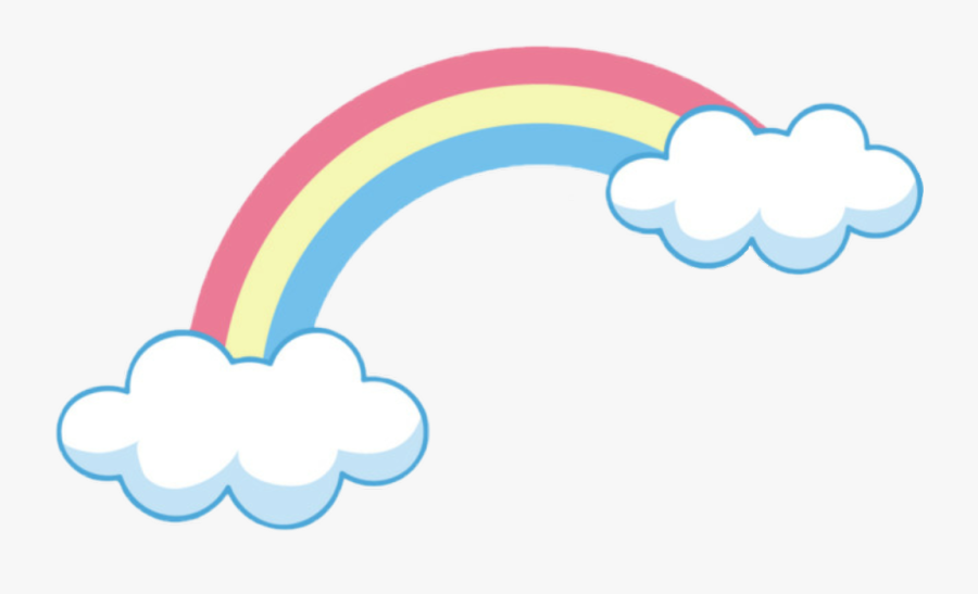 #arcoiris #kawaii #colors #nubes - Graphic Design, Transparent Clipart