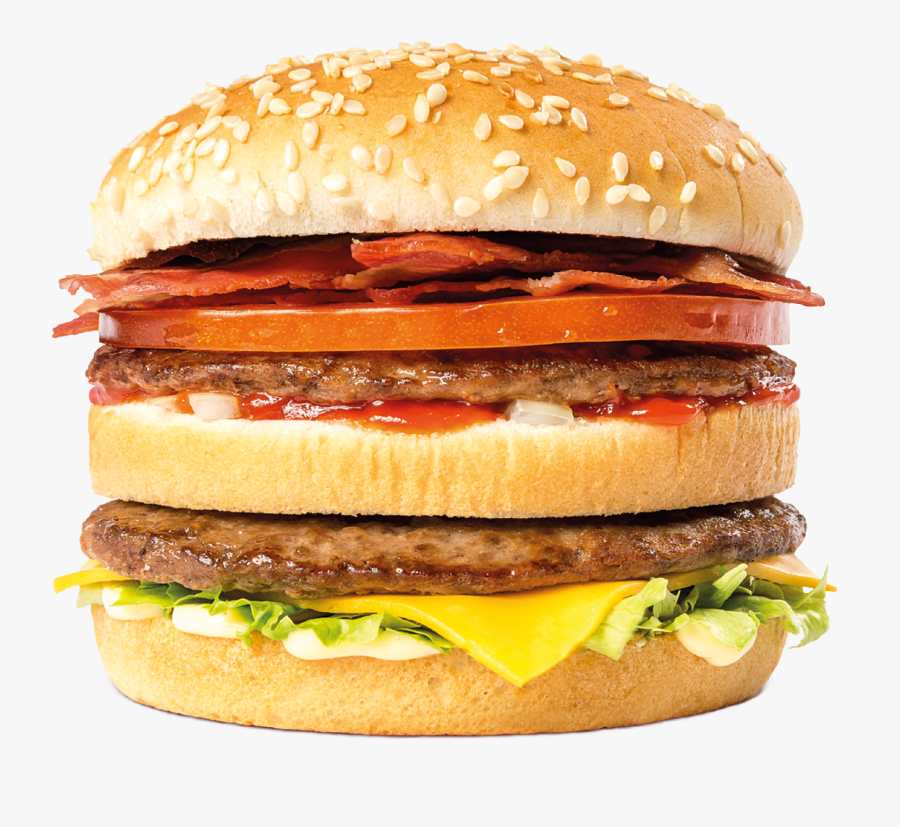 Hamburger Cheeseburger Whopper Mcdonald"s Big Mac Bacon - Smokey Bacon Burger Supermacs, Transparent Clipart