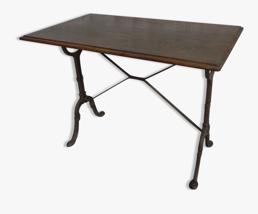 Bistro Table With Oak Top And Cast Iron Base Clipart - Coffee Table, Transparent Clipart