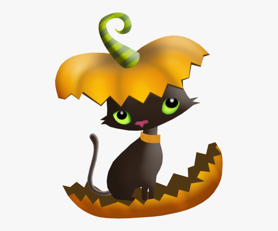 Tubes Png Halloween Cat Clipart , Png Download - Tubes Png Halloween, Transparent Clipart