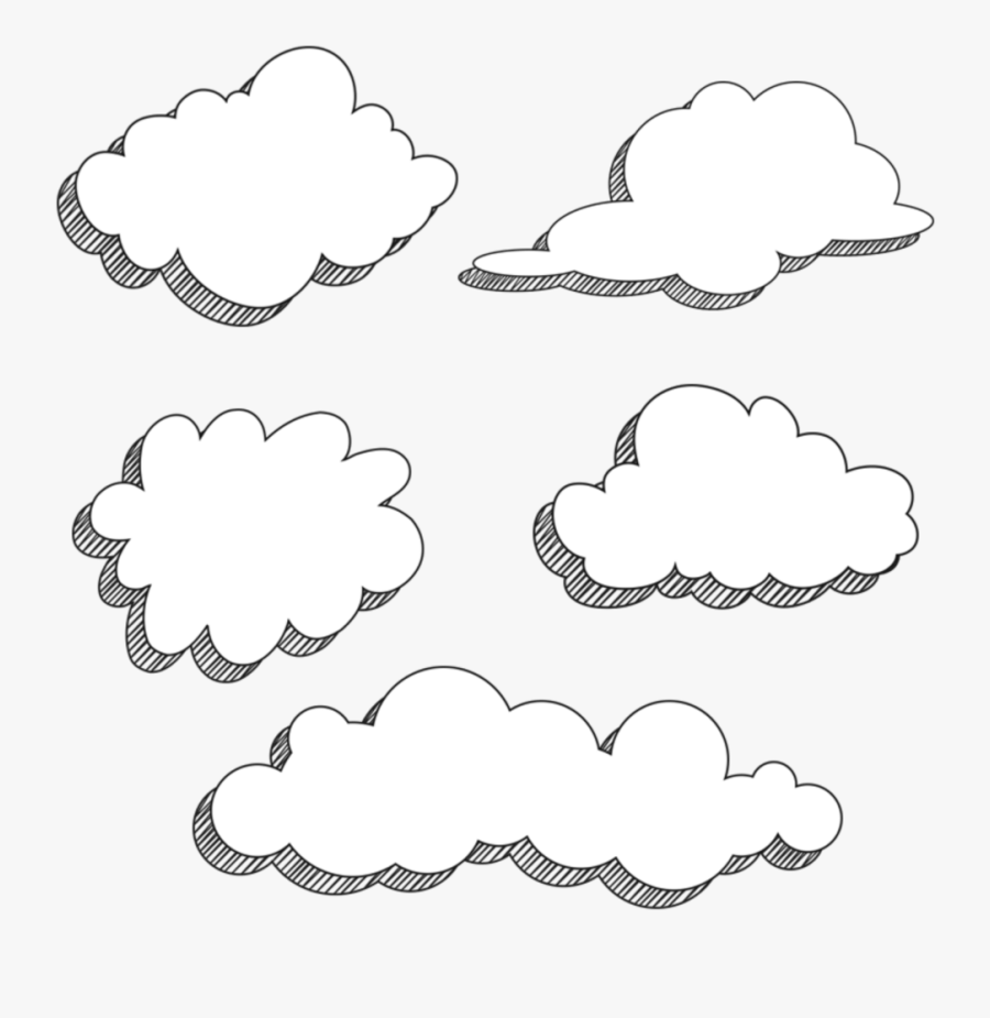 #ftestickers #clipart #cartoon #clouds #3deffect #white - Dibujos D Nubes, Transparent Clipart