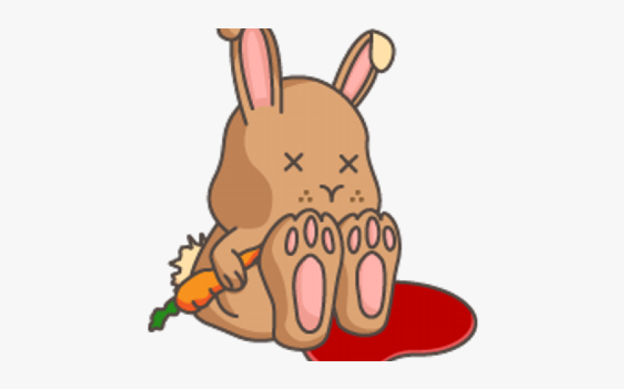 Cartoon Dead Rabbit, Transparent Clipart