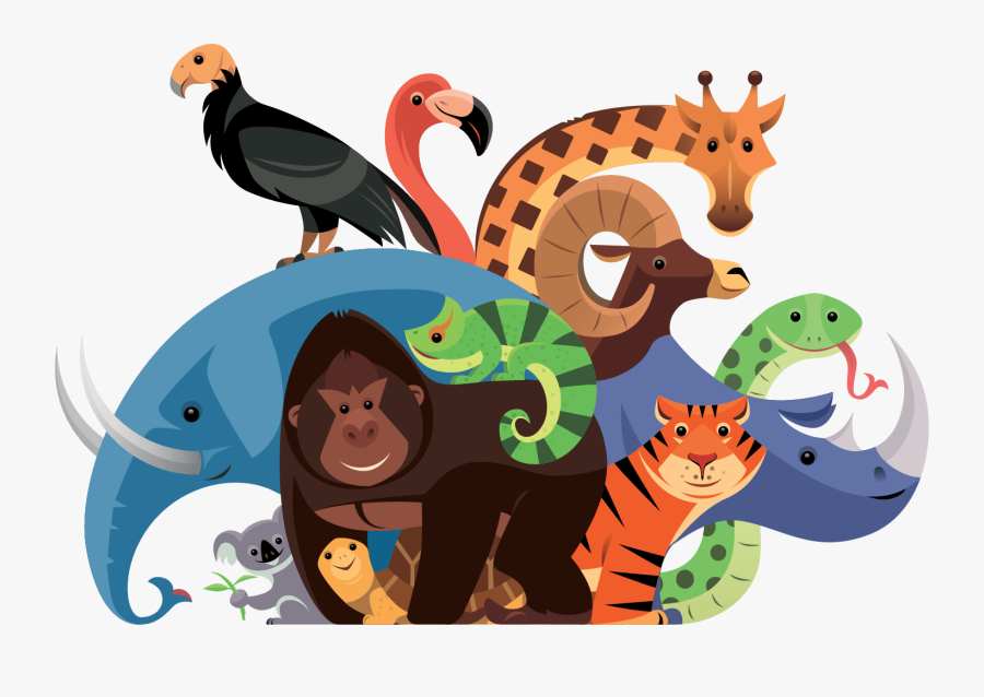 Cartoon Animal Png - Animals And Humans Clipart, Transparent Clipart