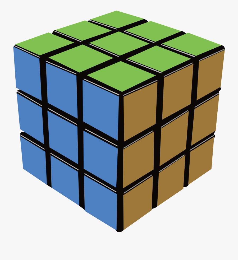 Cube Stationery Cliparts - Transparent Background Rubik's Cube Clipart, Transparent Clipart