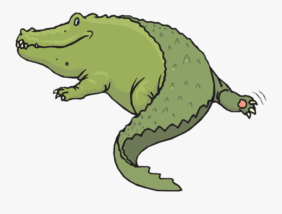 Transparent Cartoon Alligator Png - Crocodile Tail Clip Art, Transparent Clipart