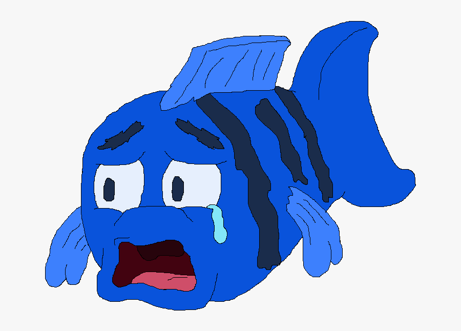 Transparent Sad Cartoon Png - Sad Fish Png, Transparent Clipart