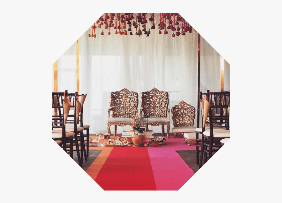 Custom Seamed Hot Pink , Red And Orange Event Carpet - Event Carpet Designs, Transparent Clipart