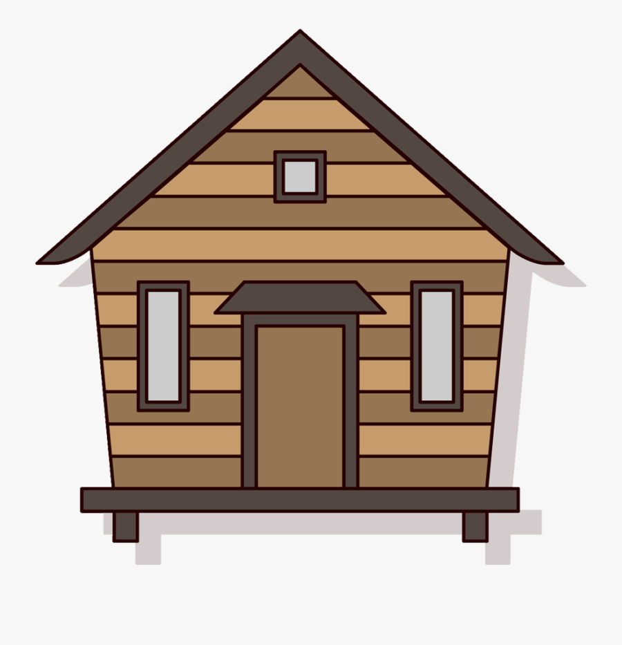 Log House Png - Wooden House Cartoon Transparent, Transparent Clipart