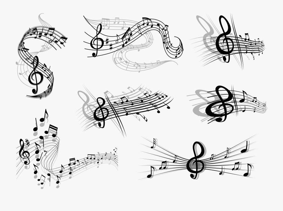 Transparent White Music Note Png - Music Staff, Transparent Clipart
