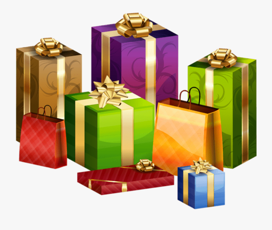 Christmas Present Boxes Png Transparent, Transparent Clipart