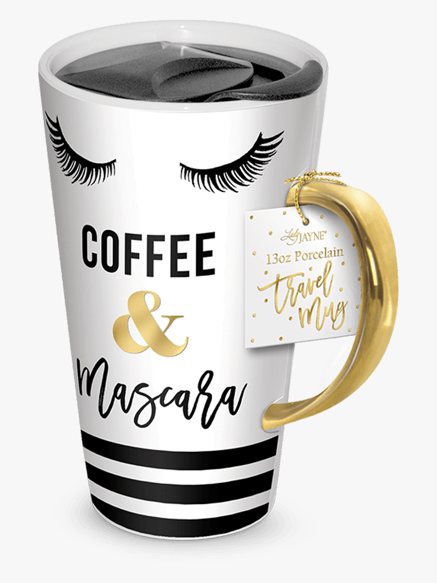 Clip Art Coffee Mascara Lady Jayne - Boss Lady Travel Mug, Transparent Clipart