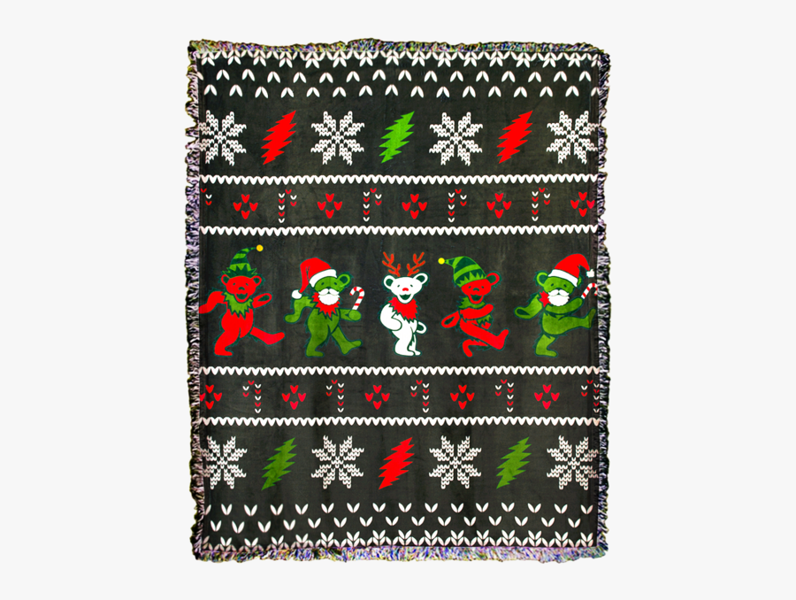 Grateful Dead Jingle Bears Ugly Christmas Sweater Woven - Grateful Dead, Transparent Clipart